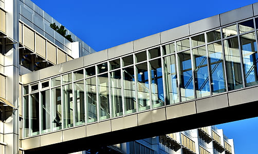 low angle photography of building bridge thumbnail