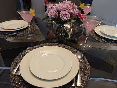white dinnerware set on table thumbnail
