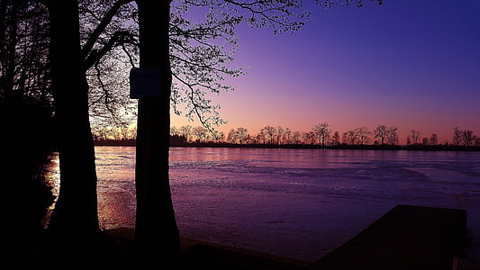 body of water near trees landscape photographh thumbnail