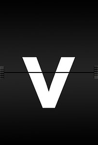 V text on black background thumbnail