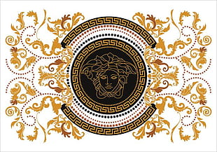 Modern Border Vector Illustration Versace Style with Gold Vintage Greek Key svg, eps file