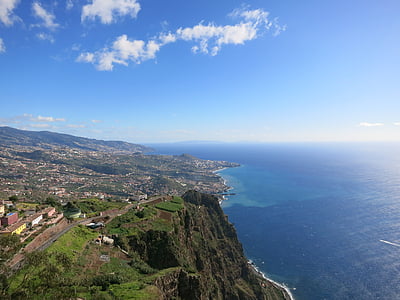bird's eye photography of island and ocean thumbnail