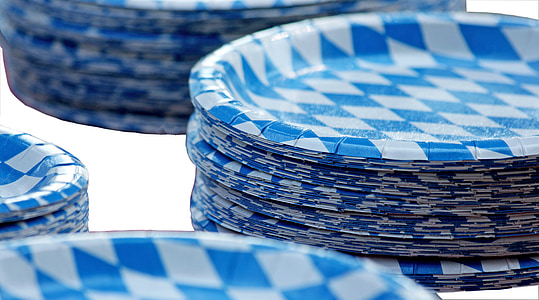 white-and-blue checked plate lot thumbnail