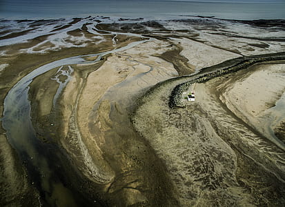 aerial view of low tide sea thumbnail