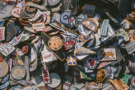 assorted embroidered patches during daytime thumbnail