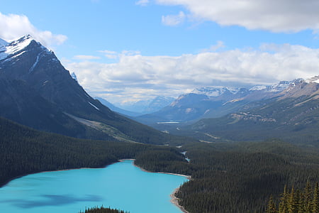 top view of green mountain with body of water thumbnail