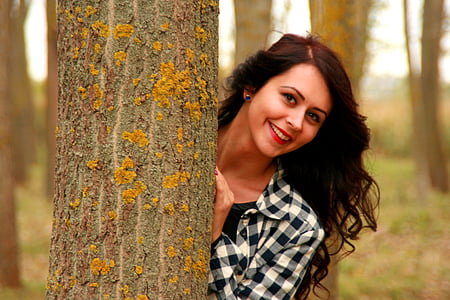 woman in white and black plaid dress shirt thumbnail