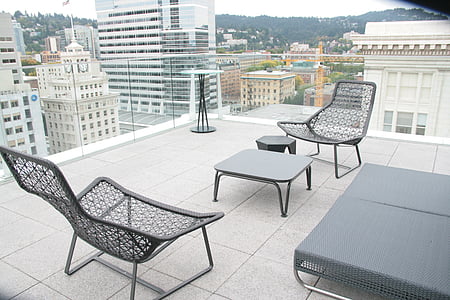 two empty chairs with table thumbnail
