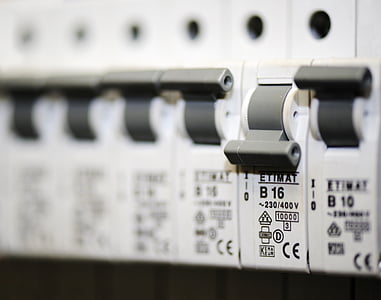 selective focus photography of white and gray Etimat B16 circuit breaker thumbnail