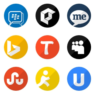 Social Media Chat svg vector icon sets