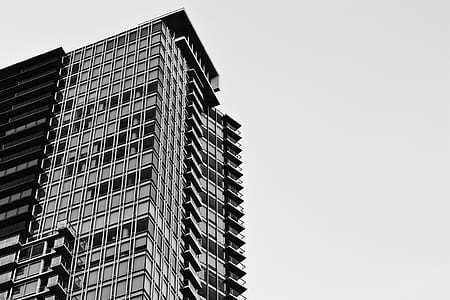 grayscale photo of high-rise building thumbnail