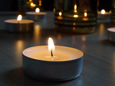 tealight candles with fire thumbnail