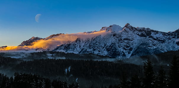 mountain alps under calming sky thumbnail