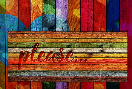 closeup photo of brown and red Please decor thumbnail