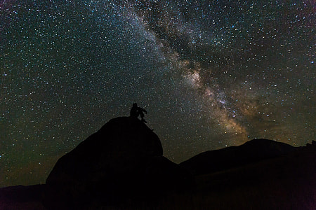 Sky with Stars in Yellowstone National Park, Wyoming thumbnail