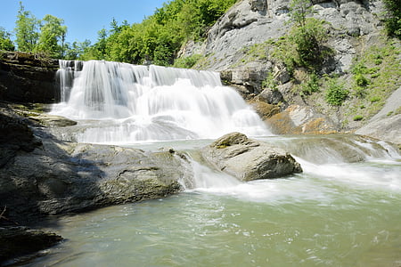 waterfalls time-lapse photo at daytime thumbnail