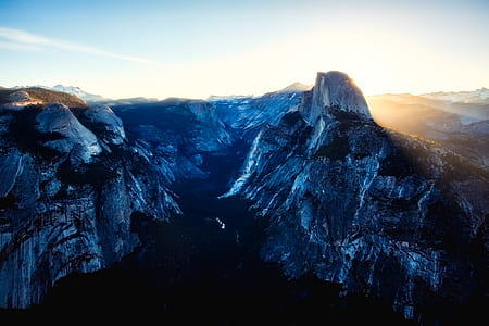 black and blue mountains during daytime thumbnail