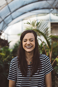 woman with striped shirt thumbnail