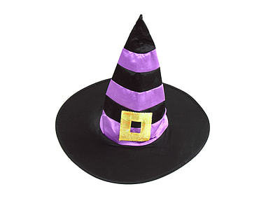 black and purple stripe witch hat thumbnail
