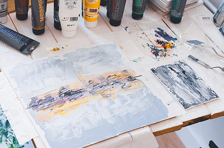 painted paper on table thumbnail