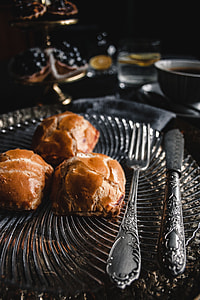Sweet buns with cream cheese inside thumbnail