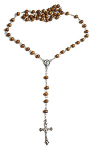 brown rosary prayer beads thumbnail