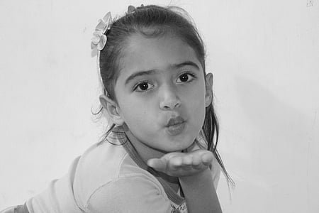 grayscale photo of girl wearing shirt thumbnail