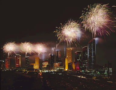 fireworks over buildings thumbnail