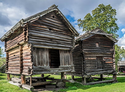 close-up photography of two brown wooden house thumbnail