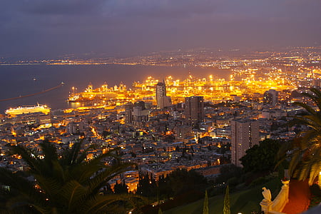 portrait photography of city skyline during night time thumbnail