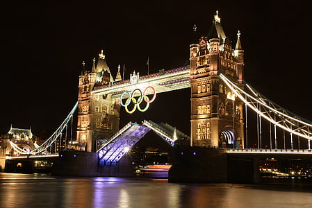lighted Tower bridge during nighttime thumbnail