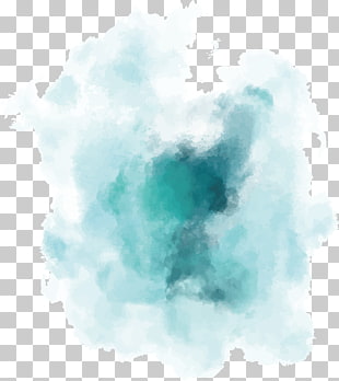 Watercolor painting Euclidean , Green gradient watercolor blooming PNG clipart