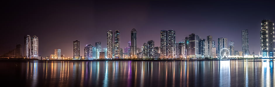 London skyline during nighttime thumbnail