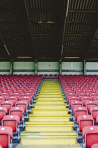 red and gray stadium chairs thumbnail