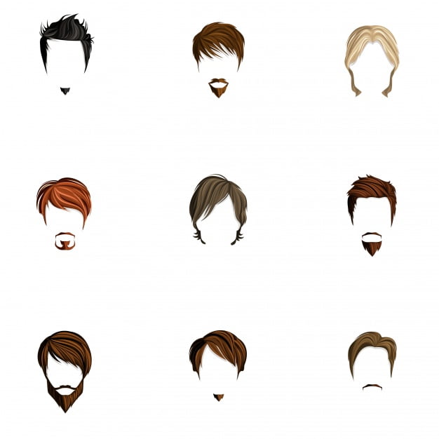 Male Hairstyle Icons Collection Eps File Free Graphics Uihere