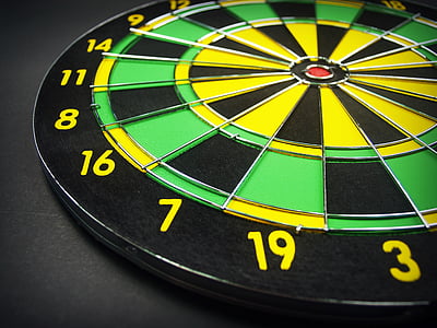 green, yellow, and black dart board thumbnail