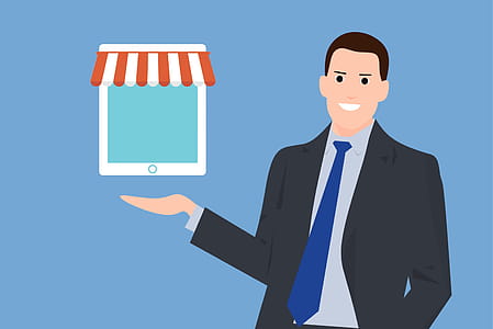 Illustration of man with online shopping concept thumbnail