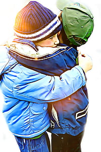 two boy's hugging each other thumbnail