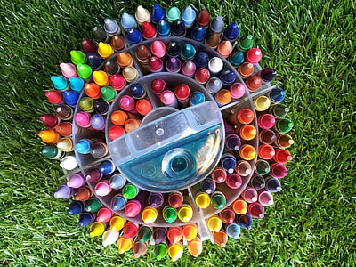 top view of crayons set thumbnail