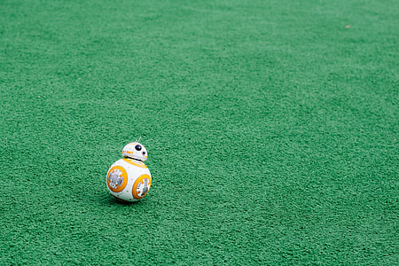 BB-8 figure on grass field thumbnail