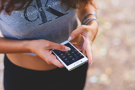 Smartphone in girl's hands thumbnail