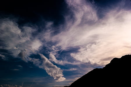 silhouette of mountain during daytime thumbnail