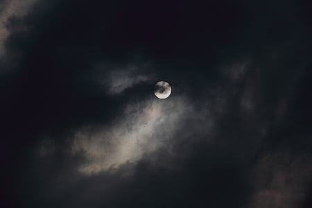 full moon half-covered by clouds thumbnail