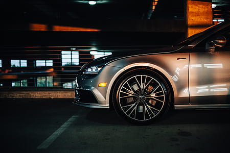 selective focus photography of gray car thumbnail