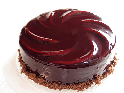 red cake on plate thumbnail