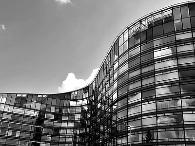Grayscale Photo of City Building thumbnail