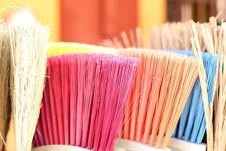 selective focus photography of floor brushes thumbnail