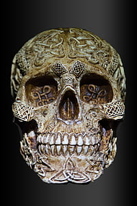 beige engrave skull decor thumbnail