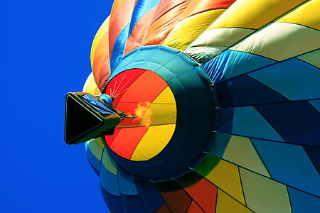 close-up photo of multicolored hot air balloon at daytime thumbnail