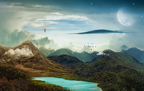 landscape photo of mountain under nimbus clouds thumbnail